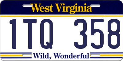 WV license plate 1TQ358