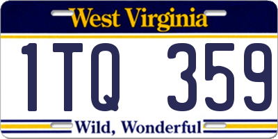 WV license plate 1TQ359