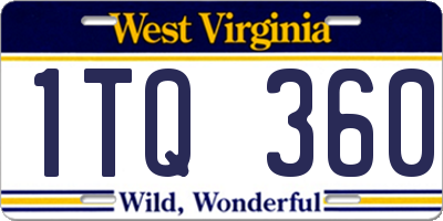 WV license plate 1TQ360