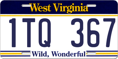 WV license plate 1TQ367