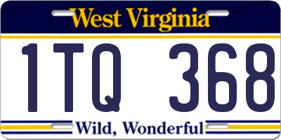 WV license plate 1TQ368