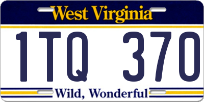WV license plate 1TQ370