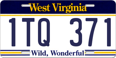 WV license plate 1TQ371