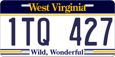 WV license plate 1TQ427