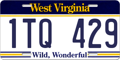 WV license plate 1TQ429