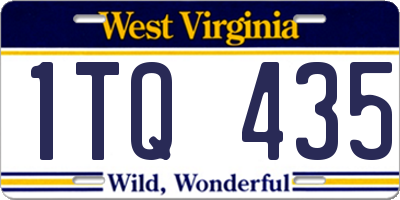 WV license plate 1TQ435