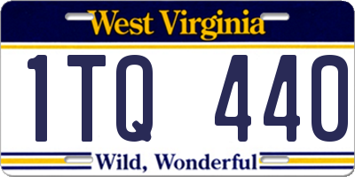 WV license plate 1TQ440