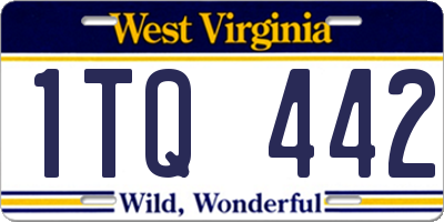 WV license plate 1TQ442