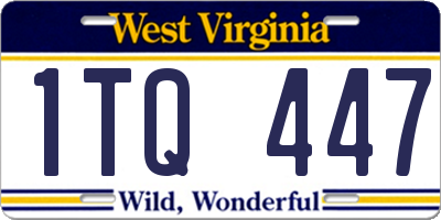 WV license plate 1TQ447