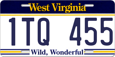 WV license plate 1TQ455