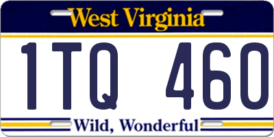WV license plate 1TQ460