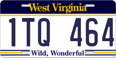 WV license plate 1TQ464