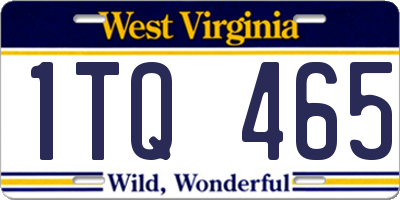 WV license plate 1TQ465