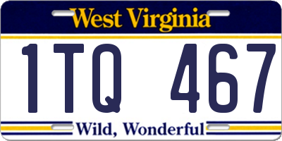 WV license plate 1TQ467