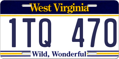 WV license plate 1TQ470