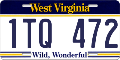 WV license plate 1TQ472