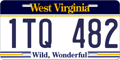 WV license plate 1TQ482