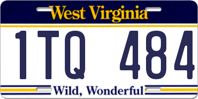WV license plate 1TQ484