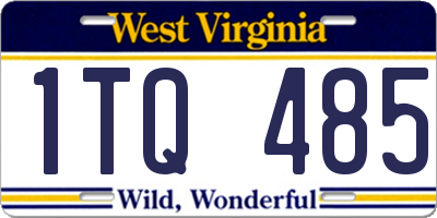 WV license plate 1TQ485