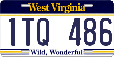 WV license plate 1TQ486