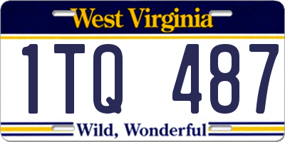 WV license plate 1TQ487