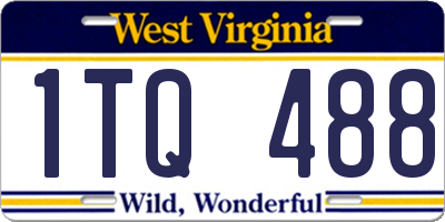WV license plate 1TQ488