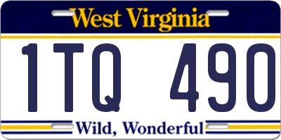 WV license plate 1TQ490