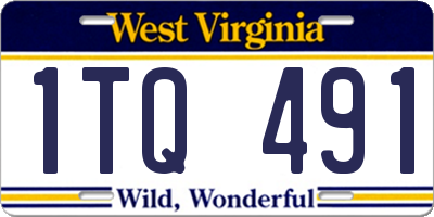 WV license plate 1TQ491