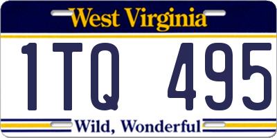 WV license plate 1TQ495