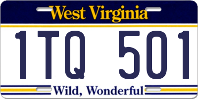 WV license plate 1TQ501