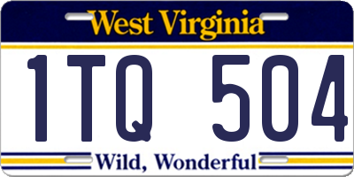 WV license plate 1TQ504