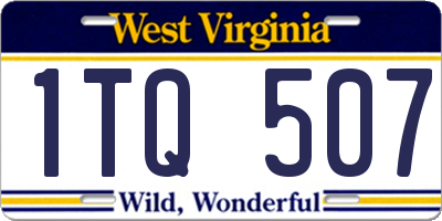 WV license plate 1TQ507