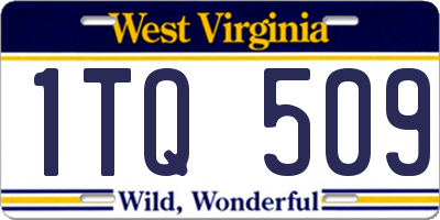 WV license plate 1TQ509