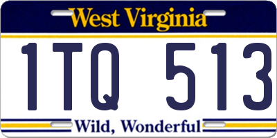 WV license plate 1TQ513