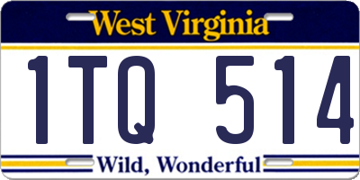 WV license plate 1TQ514