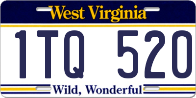 WV license plate 1TQ520