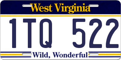 WV license plate 1TQ522