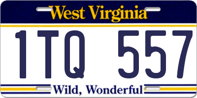 WV license plate 1TQ557