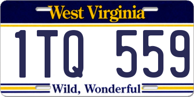 WV license plate 1TQ559