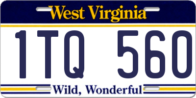 WV license plate 1TQ560
