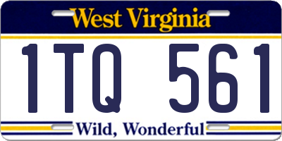 WV license plate 1TQ561