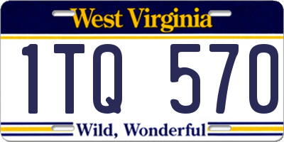 WV license plate 1TQ570