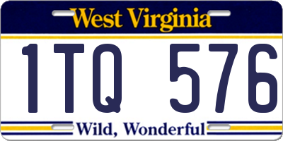 WV license plate 1TQ576