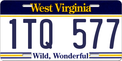 WV license plate 1TQ577