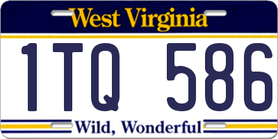 WV license plate 1TQ586