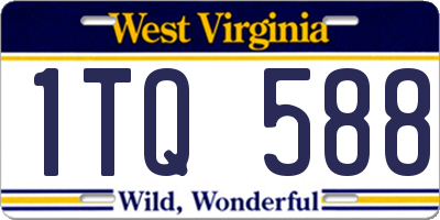 WV license plate 1TQ588