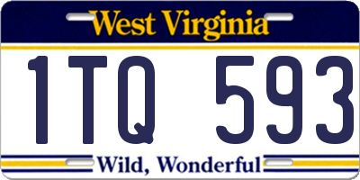 WV license plate 1TQ593