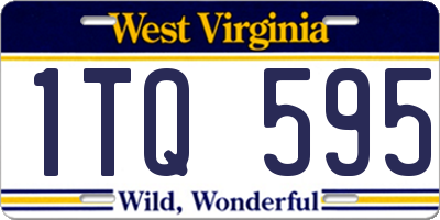 WV license plate 1TQ595