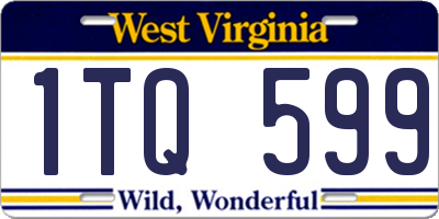 WV license plate 1TQ599