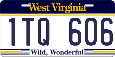 WV license plate 1TQ606